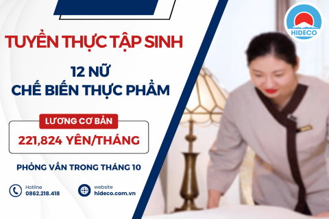 H1769 TUYỂN 12 NỮ TTS VỆ SINH KHÁCH SẠN