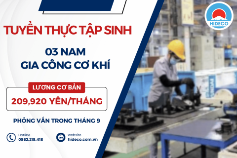 H1730 TUYỂN 03 NAM TTS GIA CÔNG CƠ KHÍ