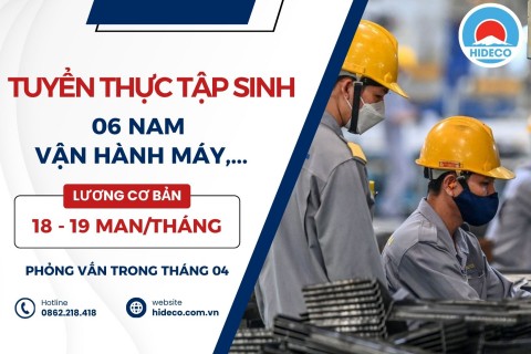 H1481 TUYỂN 6 NAM TTS VẬN HÀNH MÁY