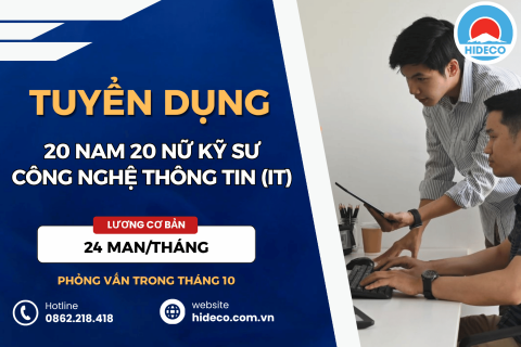 HD5502 TUYỂN 02 NAM NỮ KỸ SƯ CÔNG NGHỆ THÔNG TIN