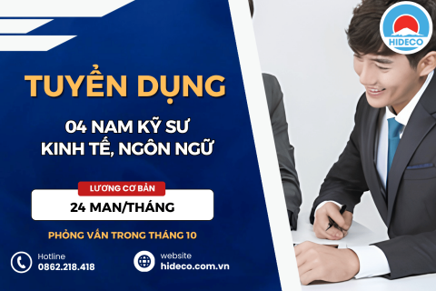 HD5507 TUYỂN 04 NAM KỸ SƯ KINH TẾ, NGÔN NGỮ, THỰC PHẨM