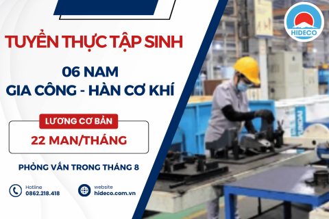 H1680 TUYỂN 06 NAM TTS GIA CÔNG - HÀN CƠ KHÍ