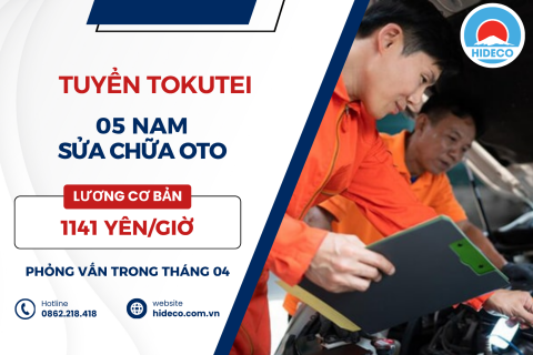 H1485 TUYỂN 5 NAM TTS SỬA CHỮA OTO