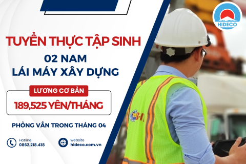 H1488 TUYỂN 2 NAM TTS LÁI MÁY XÂY DỰNG