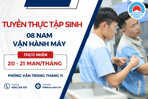 H1813 TUYỂN 08 NAM TTS VẬN HÀNH MÁY