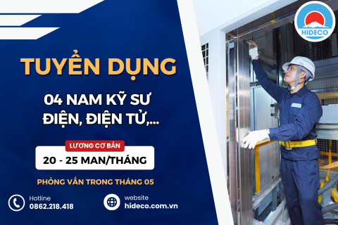 HD5366 TUYỂN 4 NAM KỸ SƯ ĐIỆN, ĐIỆN TỬ