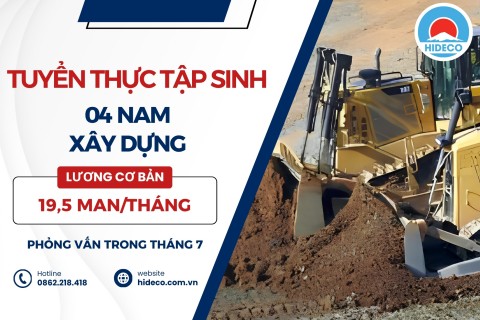 H1624 TUYỂN 4 NAM TTS VẬN HÀNH MÁY XÂY DỰNG