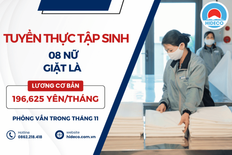 H1823 TUYỂN 08 NỮ TTS GIẶT LÀ