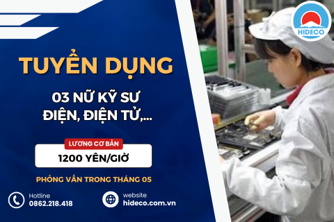 HD5371 TUYỂN 3 NỮ KỸ SƯ ĐIỆN, ĐIỆN TỬ, TỰ ĐỘNG HÓA