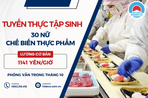 H1819 TUYỂN 30 NỮ TTS CHẾ BIẾN THỰC PHẨM