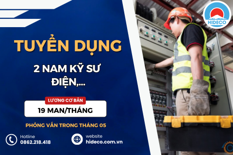 HD5368 TUYỂN 2 NAM KỸ SƯ ĐIỆN,...