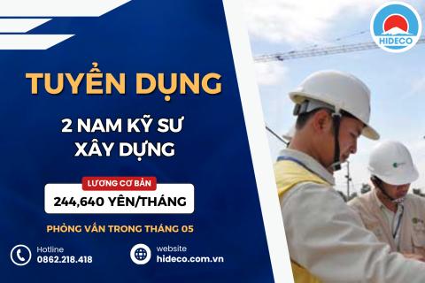 HD5373 TUYỂN 2 NAM KỸ SƯ XÂY DỰNG, KIẾN TRÚC