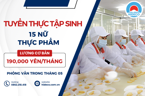 H1518 TUYỂN 15 NỮ TTS THỰC PHẨM