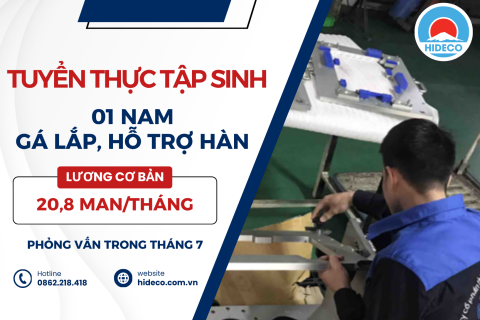 H1584 TUYỂN 1 NAM TTS GÁ LẮP, HỖ TRỢ HÀN