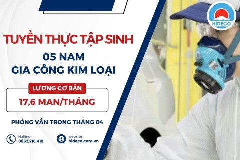 H1483 TUYỂN 5 NAM TTS GIA CÔNG KIM LOẠI