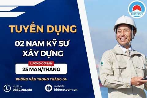 HD5337 TUYỂN 2 NAM KỸ SƯ XÂY DỰNG