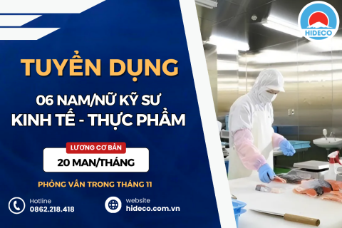 TUYỂN 06 NAM NỮ KỸ SƯ THỰC PHẨM - KINH TẾ LÀM VIỆC TẠI NHẬT