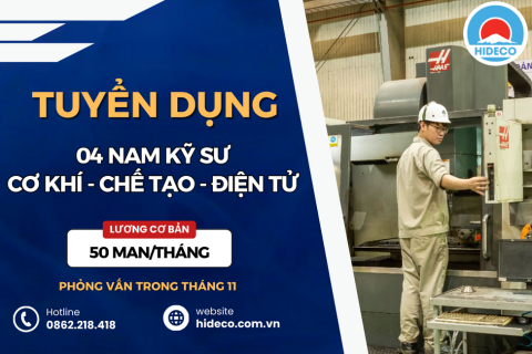 TUYỂN 04 NAM KỸ SƯ CƠ KHÍ - CHẾ TẠO - ĐIỆN - KỸ THUẬT - TỰ ĐỘNG HOÁ LƯƠNG KHỦNG