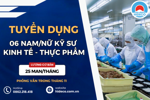 TUYỂN 06 NAM NỮ KỸ SƯ KINH TẾ - THỰC PHẨM LÀM VIỆC TẠI NHẬT