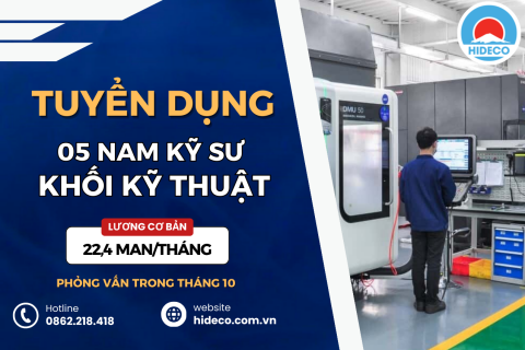 TUYỂN 04 NAM KỸ SƯ CƠ KHÍ - ĐIỆN - TỰ ĐỘNG HOÁ LÀM VIỆC TẠI NHẬT