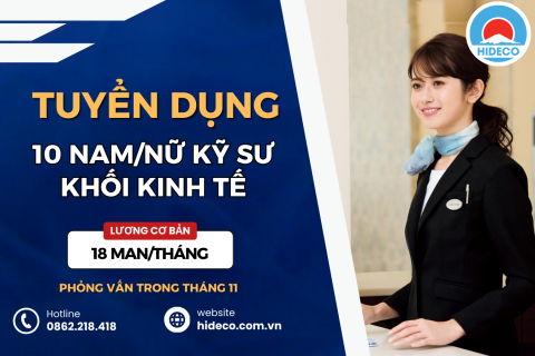 HD4103 TUYỂN 8 NỮ 2 NAM CHUYÊN NGÀNH KINH TẾ, KẾ TOÁN, QTKD, TÀI CHÍNH, DU LỊCH, KHÁCH SẠN, NGOẠI NGỮ