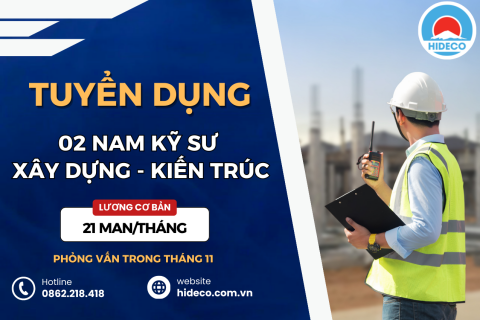 HD4110 TUYỂN 02 NAM KỸ SƯ CHUYÊN NGÀNH XÂY DỰNG - KIẾN TRÚC LÀM VIỆC TẠI NHẬT