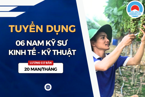 HD4122 TUYỂN 05 NAM KỸ SƯ CHUYÊN NGÀNH KỸ THUẬT, KINH TẾ, QUẢN TRỊ, KẾ TOÁN, IT 