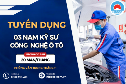 HD4160 TUYỂN 03 NAM KỸ SƯ NGÀNH CÔNG NGHỆ Ô TÔ