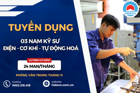 HD4167 TUYỂN 03 NAM KỸ SƯ CƠ KHÍ - ĐIỆN TỬ - TỰ ĐỘNG HOÁ LÀM VIỆC TẠI NHẬT