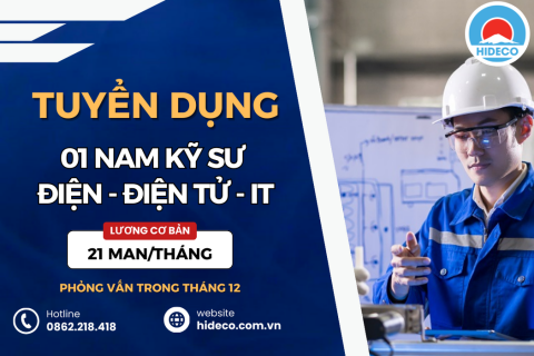 HD4182 TUYỂN 01 NAM KỸ SƯ THỰC HÀNH LV5 - ĐIỆN - ĐIỆN TỬ - IT