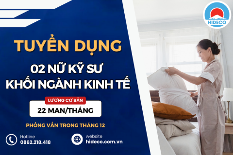 HD4180 TUYỂN 02 NỮ KỸ SƯ KHỐI NGÀNH KINH TẾ LÀM VIỆC TẠI NHẬT