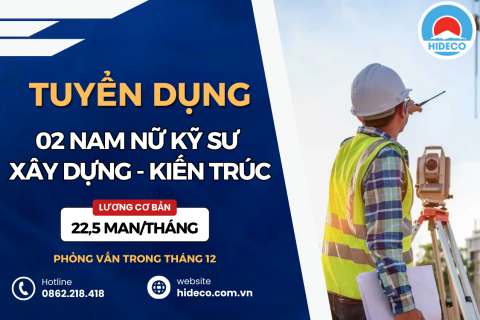 HD4216 TUYỂN 02 NAM KỸ SƯ XÂY DỰNG - KIẾN TRÚC LÀM VIỆC TẠI NHẬT