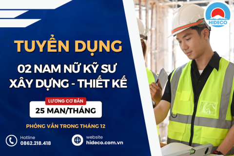 HD4228 TUYỂN 02 NAM NỮ KỸ SƯ CHUYÊN NGÀNH XÂY DỰNG - THIẾT KẾ LÀM VIỆC TẠI NHẬT