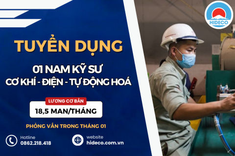 HD4251 TUYỂN 01 NAM KỸ SƯ CƠ KHÍ - ĐIỆN - TỰ ĐỘNG HOÁ LÀM VIỆC TẠI NHẬT