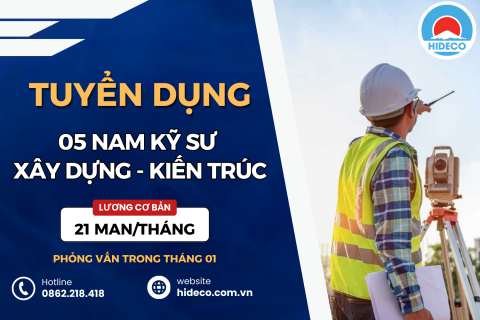 HD4265 TUYỂN 05 KỸ SƯ XÂY DỰNG - KIẾN TRÚC LÀM VIỆC TẠI NHẬT