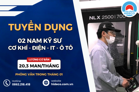 HD4270 TUYỂN 02 NAM KỸ SƯ ĐIỆN - CƠ KHÍ - Ô TÔ - CÔNG NGHỆ THÔNG TIN