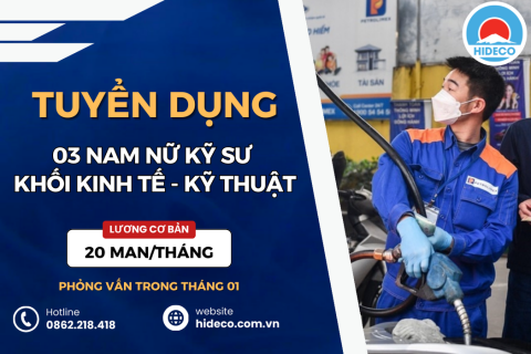 HD4291 TUYỂN 03 NAM NỮ KỸ SƯ KINH TẾ - QTKD - ĐIỆN - Ô TÔ 