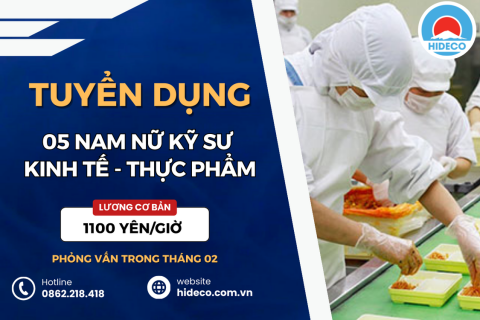 HD4296 TUYỂN 05 NAM NỮ KỸ SƯ KINH TẾ - KẾ TOÁN - QTKD - THỰC PHẨM