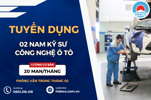 HD4302 TUYỂN 02 NAM KỸ SƯ CÔNG NGHỆ Ô TÔ LÀM VIỆC TẠI NHẬT