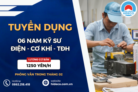 HD4310 TUYỂN 06 NAM KỸ SƯ CƠ KHÍ - ĐIỆN - ĐIỆN TỬ - TỰ ĐỘNG HOÁ