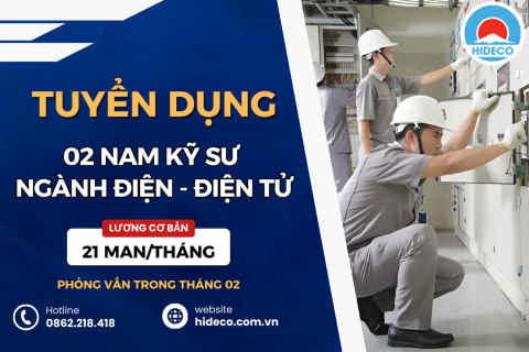 HD4335 TUYỂN 02 NAM KỸ SƯ NGÀNH ĐIỆN - ĐIỆN TỬ 