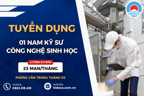 HD4357 TUYỂN 01 NAM KỸ SƯ CÔNG NGHỆ SINH HỌC - CÔNG NGHỆ THỰC PHẨM
