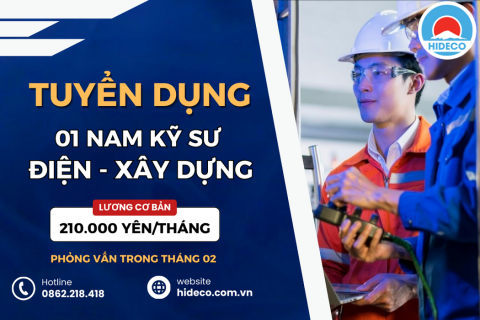 HD4358 TUYỂN 01 NAM KỸ SƯ ĐIỆN - XÂY DỰNG