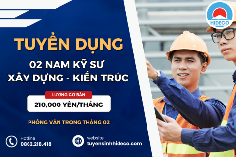 HD4360 TUYỂN 02 NAM KỸ SƯ XÂY DỰNG - KIẾN TRÚC