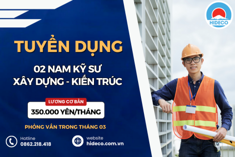 HD4373 TUYỂN 03 NAM KỸ SƯ XÂY DỰNG - KIẾN TRÚC