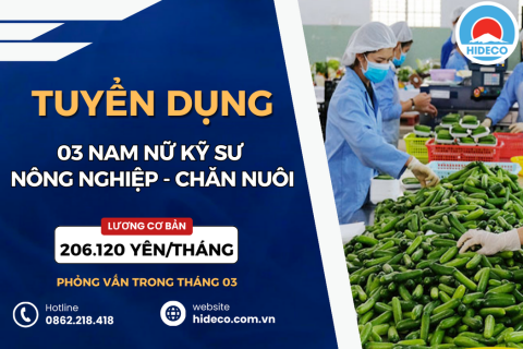 HD4389 TUYỂN 03 NAM NỮ NÔNG NGHIỆP - CHĂN NUÔI - CÔNG NGHỆ THỰC PHẨM