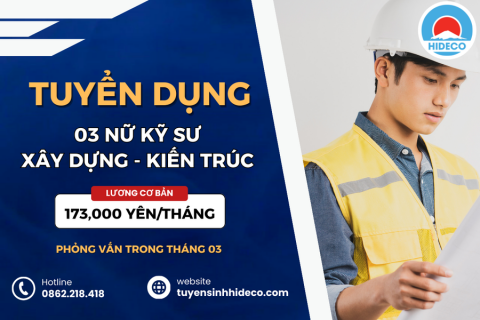 HD4395 TUYỂN 03 NAM KỸ SƯ XÂY DỰNG - KIẾN TRÚC