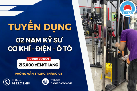 HD4396 TUYỂN 02 NAM KỸ SƯ CƠ KHÍ - ĐIỆN TỬ - CÔNG NGHỆ Ô TÔ
