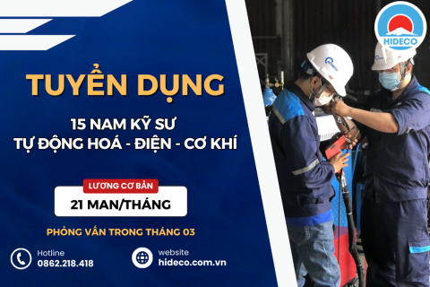 HD4401 TUYỂN 15 NAM KỸ SƯ ĐIỆN - CƠ KHÍ - XÂY DỰNG - Ô TÔ - TỰ ĐỘNG HOÁ