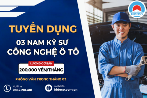 HD4434 TUYỂN 03 NAM KỸ SƯ CÔNG NGHỆ Ô TÔ - TỰ ĐỘNG HOÁ